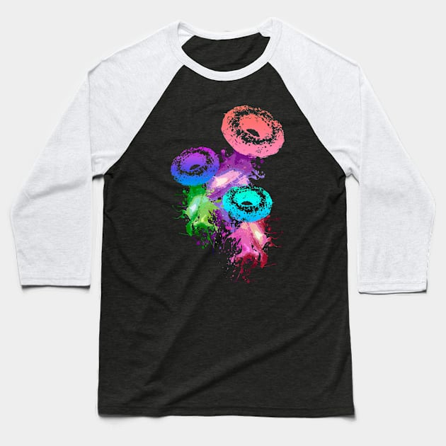 Colorful Donuts - Version 2 Baseball T-Shirt by Scailaret